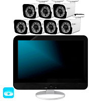 Комплект видеонаблюдения WIFI с монитором 5Мп Ps-Link KIT-W507TB-M