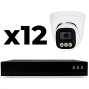 Комплект IP-видеонаблюдения Ps-Link KIT-A412IP-POE 4 Мп, 12 купольных IP-камер, NVR, 16 PoE портов