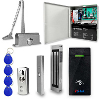Система СКУД Ps-Link KIT-M010EM-180UPS с блоком резервного питания и доводчиком