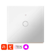 Выключатель света ZigBee Ps-Link ZW-E1 ZigBee с Алисой, одноклавишный сенсорный, белый