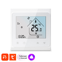 Термостат для теплого пола WIFI Ps-Link BHT-002 16А без шлюза, удаленный доступ, нагрузка реле 3кВт, 6 периодов таймера, 2 термодатчика