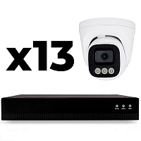 Комплект IP-видеонаблюдения Ps-Link KIT-A413IP-POE 4 Мп, 13 купольных IP-камер, NVR, 16 PoE портов