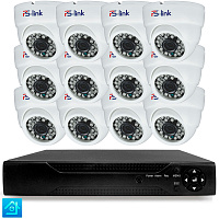 Комплект видеонаблюдения AHD 8Мп Ps-Link KIT-A812HD 12 камер для помещения, ночная съемка, датчик движения