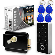 Комплект СКУД Ps-Link KIT-TF1EM-WP-W-B / отпечаток пальца / эл. механический замок / кодовая панель / RFID / WIFI