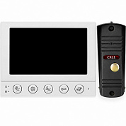 Комплект видеодомофона Ps-Link PS-854KB black с вызывной панелью, управление электрозамком, монитор 4