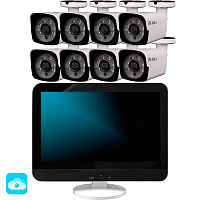 Комплект видеонаблюдения WIFI с монитором 5Мп Ps-Link KIT-W508TB-M