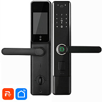 Дверной замок WIFI PS-Link PS-K8V биометрический, сканер отпечатков пальца, встроенный монитор, камера