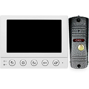 Комплект видеодомофона Ps-Link PS-854KB Grey с вызывной панелью, управление электрозамком, монитор 4