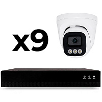 Комплект IP-видеонаблюдения Ps-Link KIT-A409IP-POE 4 Мп, 9 купольных IP-камер, NVR, 16 PoE портов