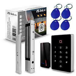 Система СКУД PS-Link KIT-T12MF-P-350 / эл. магнитный замок 350кг / кодовая панель / RFID Mifare