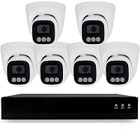 Комплект IP-видеонаблюдения Ps-Link KIT-A406IP-POE 4 Мп, 6 купольных IP-камер, NVR, 8 PoE портов