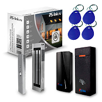 Система СКУД Ps-Link KIT-M010EM-WP-P-180 / эл. магнитный замок 180кг / 2 считывателя RFID