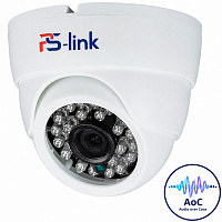 Камера видеонаблюдения AHD 5Мп Ps-Link AHD305MX с микрофоном, звук в TVI, степень защиты IP20, пластиковый корпус