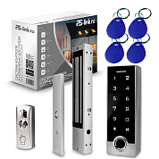 Система СКУД Ps-Link KIT-TF2EM-WP-W-280led / отпечаток пальца / эл. магнитный замок 280кг / кодовая панель / RFID / WIFI