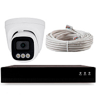 Комплект IP-видеонаблюдения Ps-Link KIT-A401IP-POE 4 Мп, 1 купольная IP-камера, NVR, 4 PoE порта