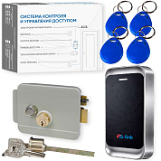 Комплект СКУД Ps-Link KIT-MT1301MF-WP-G до 10000 пользователей, металл, тип Mifare, механический замок